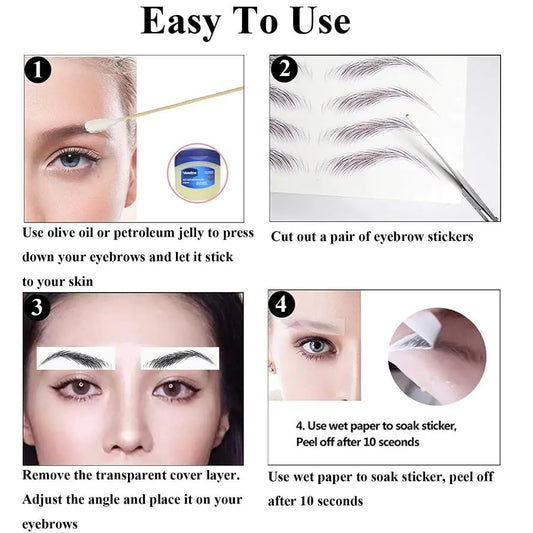 Cosmetics Waterproof Water-based 6D Hair-like Eyebrow Eyebrow Tattoo Sticker False Eyebrows Authentic
