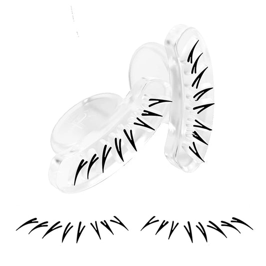 2Pcs Eyelash Stamps Tool Eye Makeup Stencils Tool DIY Lower Lashes Extensions Natural Look for Make Up Beginner False Eyelashes