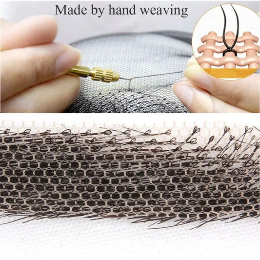 Fake Eyebrow Realistic100%Human Hair Full Hand Tied Hair Black False Eyebrow Lace Invisible Fake Eyebrow for Makeup Women andMan