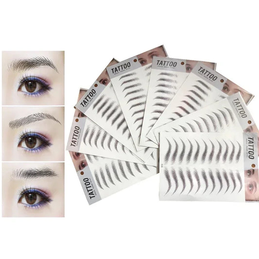 Water-based Hair-liked Authentic Eyebrow Tattoo Sticker Waterproof Cosmetics Long Lasting Makeup False Eyebrows Stickers