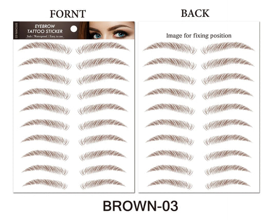 6D Eyebrows Sticker Water Transfer Hair-like Eye Brow Tattoo Stickers Long Lasting False Eyebrow Enhancers Eye Brow Cosmetics