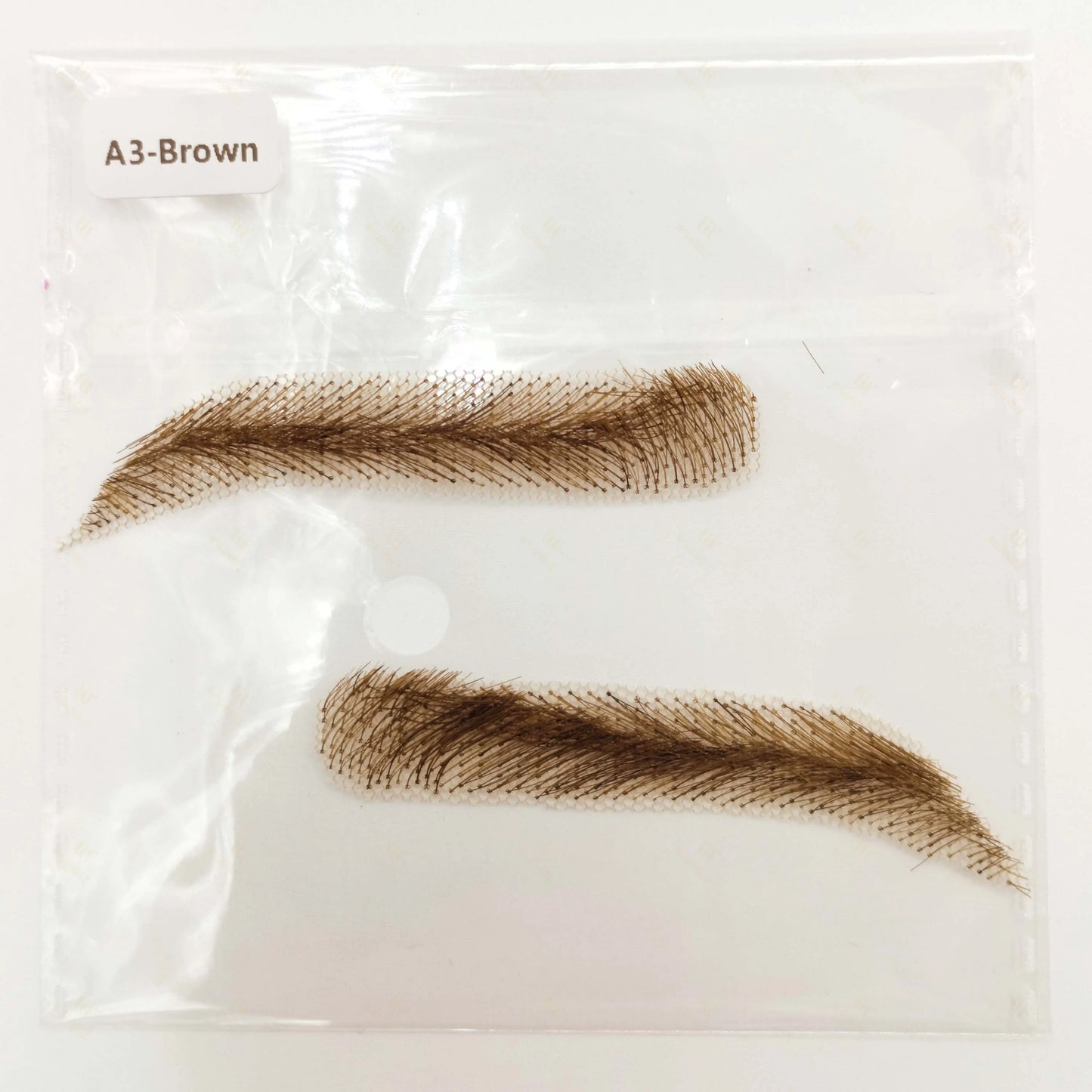 Fake Eyebrows Hair Extensions Handmade 100% Human Hair Lace Eyebrows One Pair False Eyebrow Extensions for Women (Black/Brown)