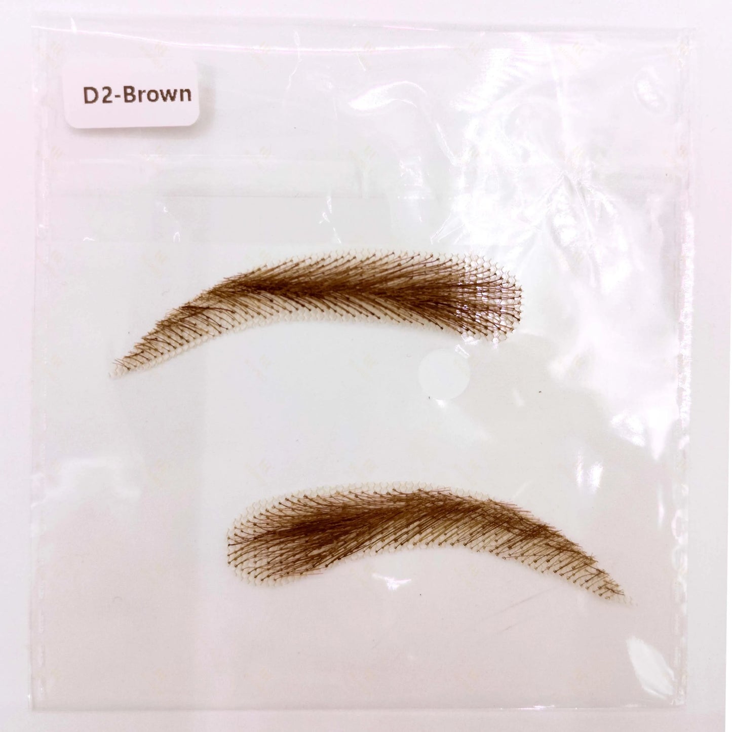 Fake Eyebrows Hair Extensions Handmade 100% Human Hair Lace Eyebrows One Pair False Eyebrow Extensions for Women (Black/Brown)