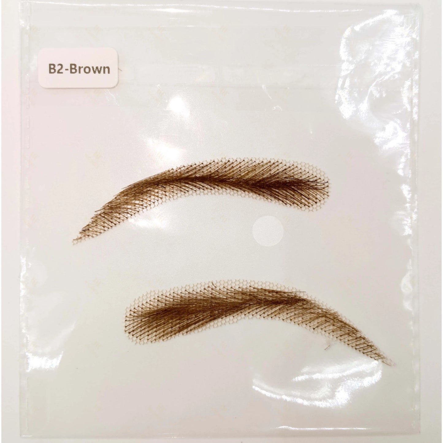 Fake Eyebrows Hair Extensions Handmade 100% Human Hair Lace Eyebrows One Pair False Eyebrow Extensions for Women (Black/Brown)