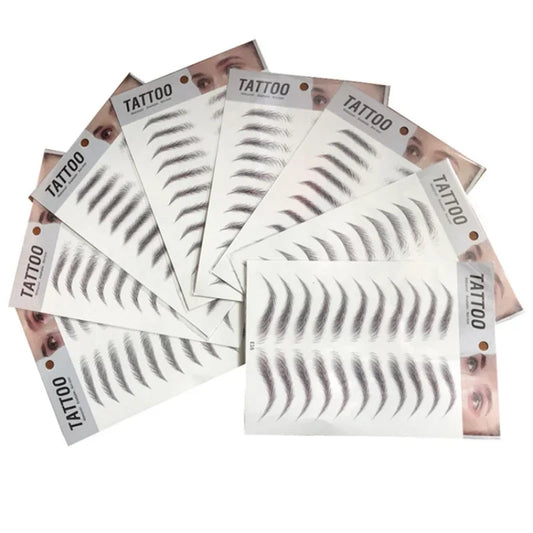 Water-based Hair-liked Authentic Eyebrow Tattoo Sticker Waterproof Cosmetics Long Lasting Makeup False Eyebrows Stickers