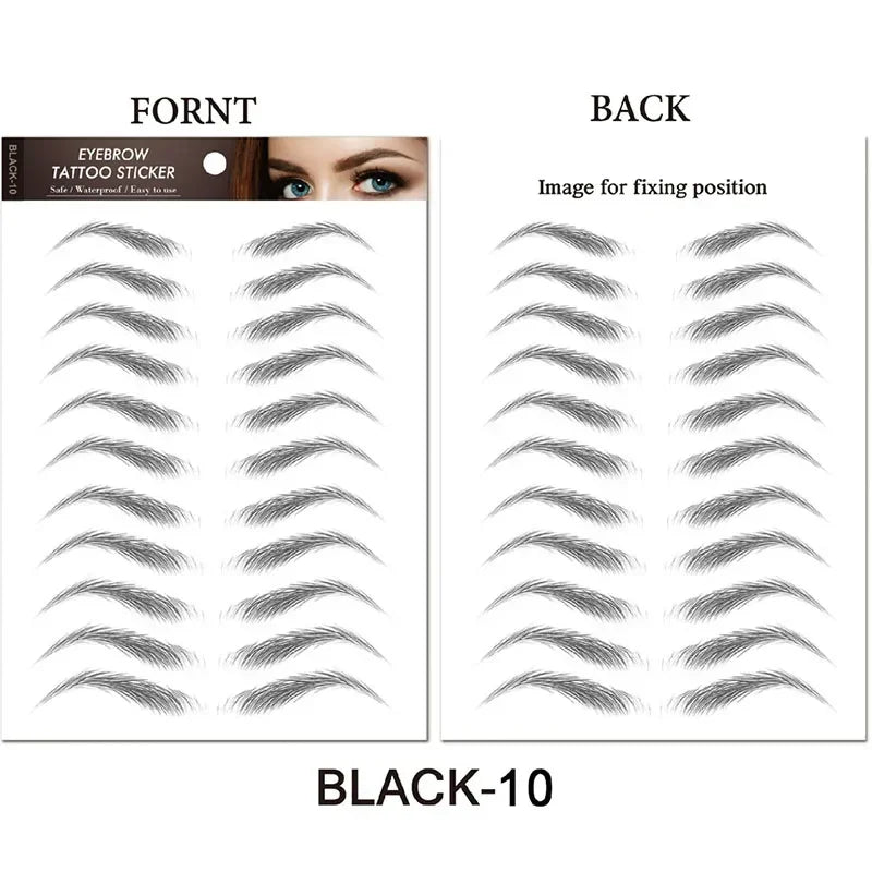 Water-based Hair-liked Authentic Eyebrow Tattoo Sticker Waterproof Cosmetics Long Lasting Makeup False Eyebrows Stickers