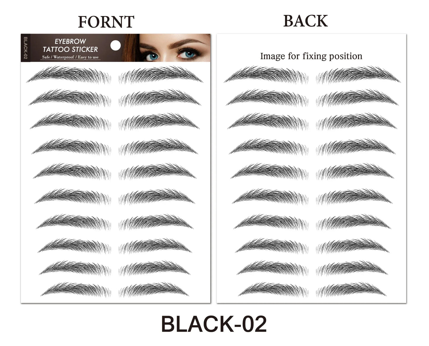6D Eyebrows Sticker Water Transfer Hair-like Eye Brow Tattoo Stickers Long Lasting False Eyebrow Enhancers Eye Brow Cosmetics